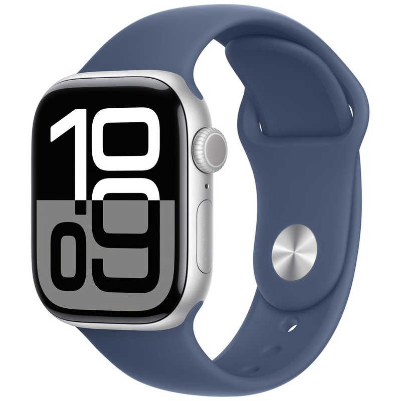 4549995501018_a01 アップル アップル Apple Watch Series 10(GPSモデル)- 42mmシルバーアルミニウムケースとデニムスポーツバンド - S/M MWWA3JA MWWA3JA